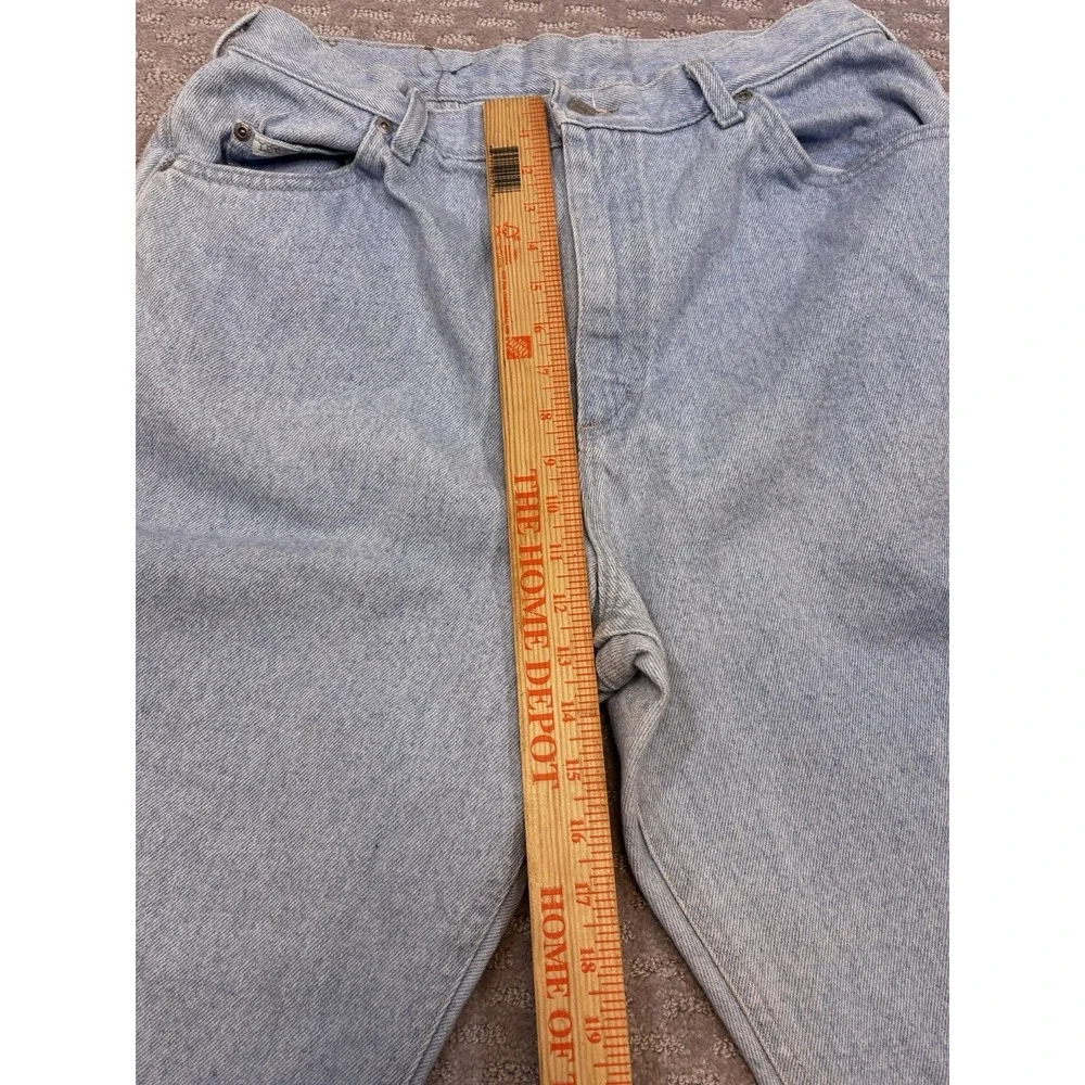 Vintage Lee Jeans Women's 16 Petite Blue Stone Wash High Rise Mom Jeans